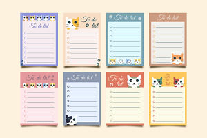 Cute Cat To Do List Template