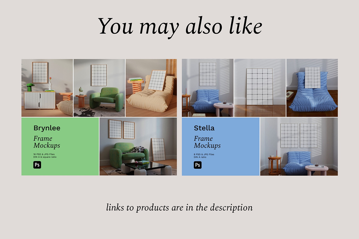 Framed Poster Print Mockups SOLEYA I, a Household Mockup by Bonumo (Photo 13 of 13)