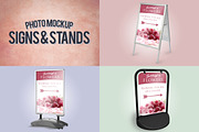 Signs & Stands Photo Mockup, a Mockup by Exit3 (Thumbnail 1 of 2)