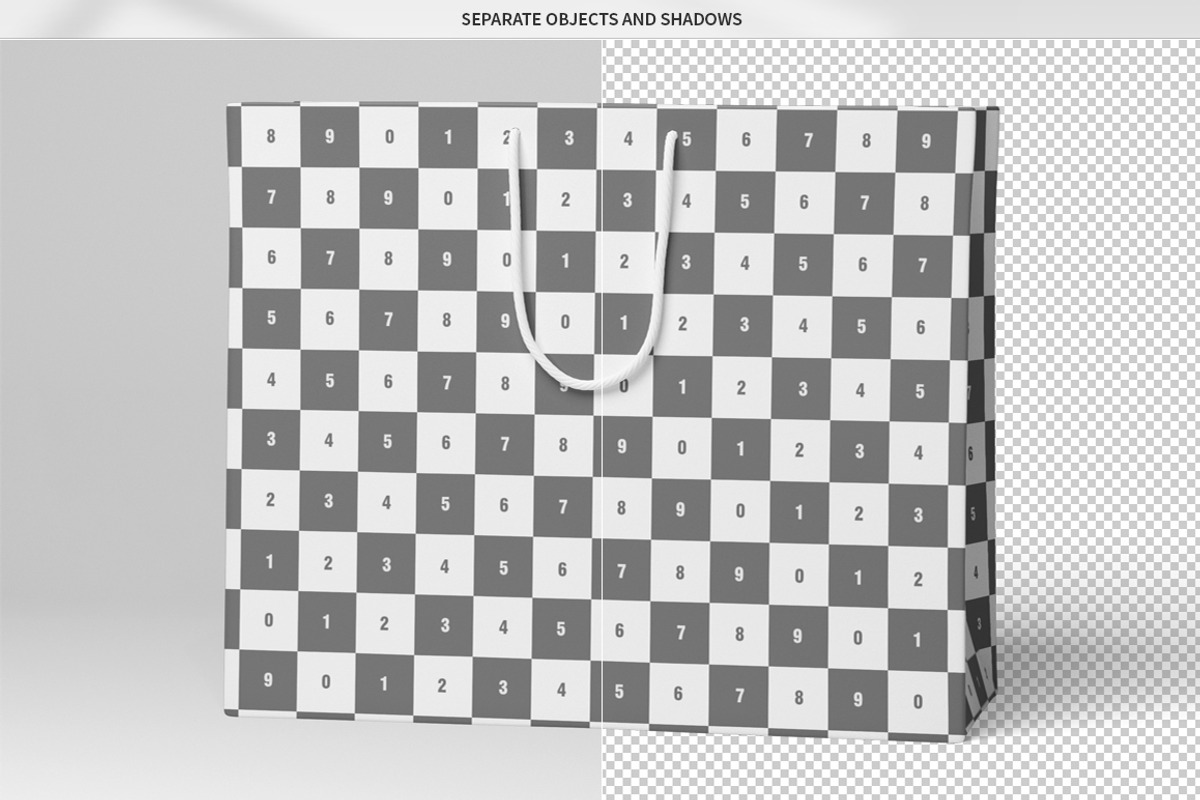 Large Cardboard Shopping Bag Mock-Up, a Packaging Mockup by MassDream (Photo 8 of 9)