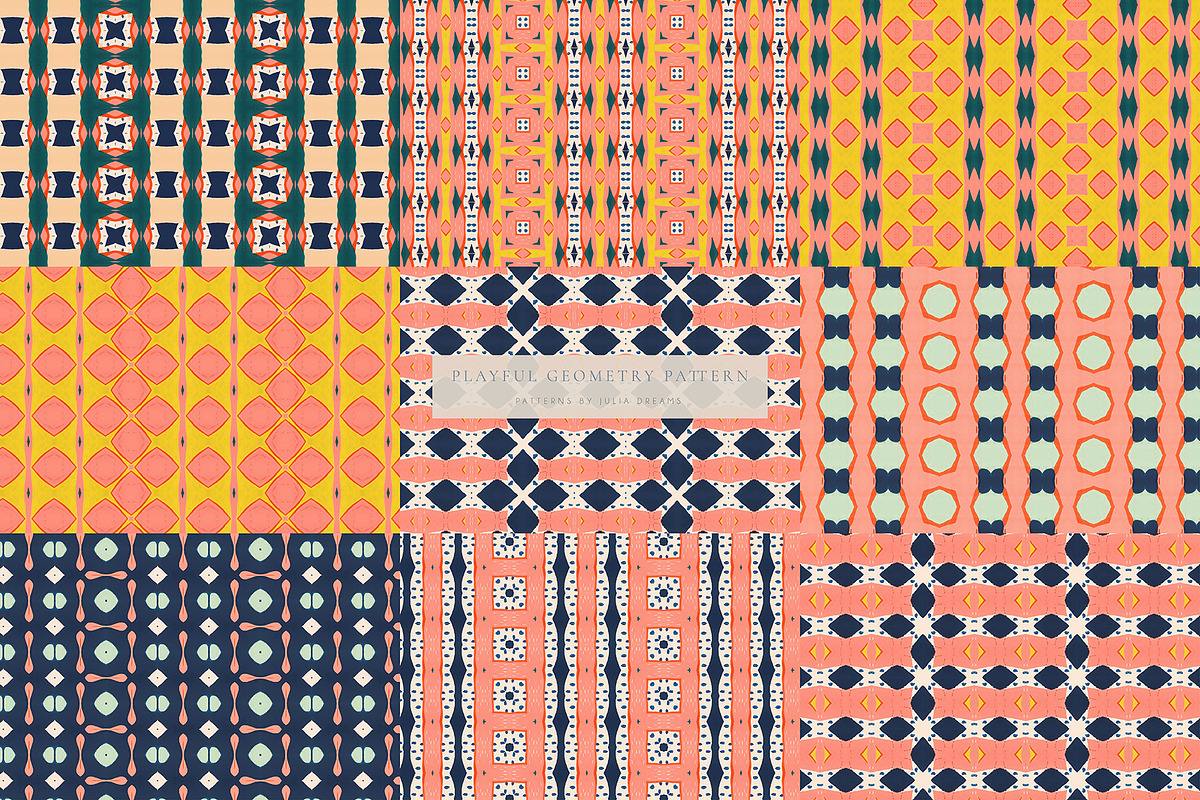 Playful Geometry Seamless Patterns, a Pattern Graphic by Julia Dreams (Photo 13 of 16)