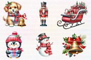 Cute Christmas Clipart, an Illustration by CreationArt (Thumbnail 4 of 4)