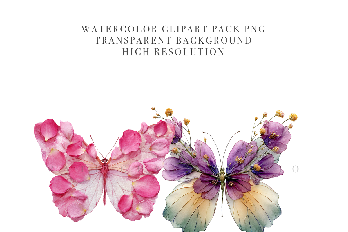 10 Butterfly Clipart PNG, an Animal Illustration by Pati Charm Studio (Photo 5 of 8)