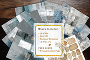 Blue Gray Abstract Digital Scrapbook, a Background Graphic by V Design Creator (Thumbnail 7 of 12)