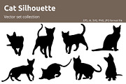 Cat silhouette vector set, a Graphic by Vectorwins Premium Shop (Thumbnail 1 of 3)