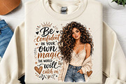 Brown Hair Girl Be Confident, a Seasonal Illustration by Canvas Craft (Thumbnail 2 of 5)