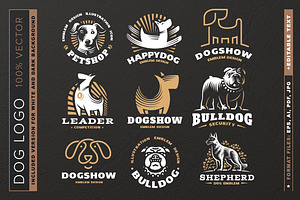 Dog logo set