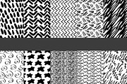 Seamless Pattern Hand Drawn B&W, a Pattern Graphic by Zebra-Finch (Thumbnail 1 of 2)