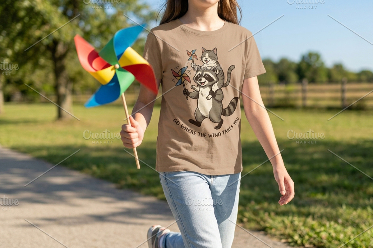 Go Where The Wind Takes You, an Animal Illustration by Vectorlina (Photo 2 of 4)