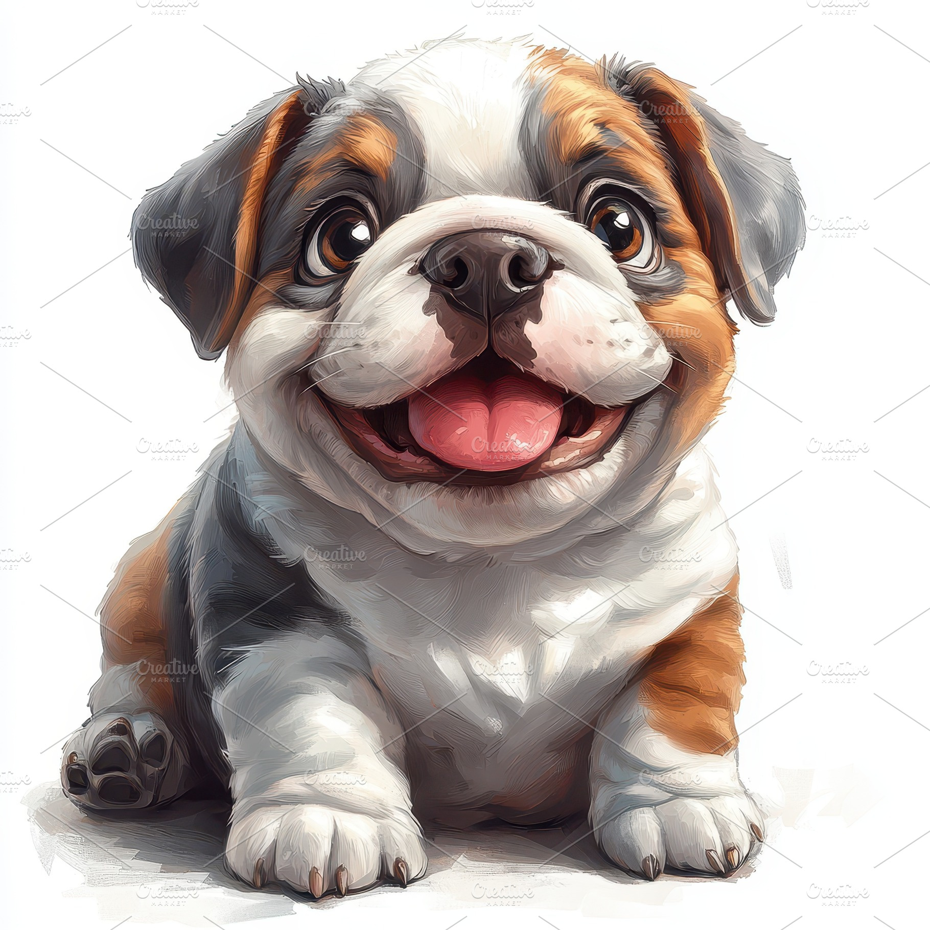 Adorable Bulldog Puppy Happy Dog Smi, an Animal Photo by Pixeness Studio