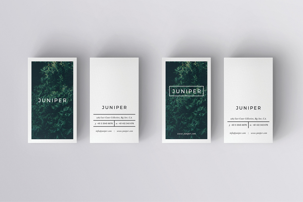 J U N I P E R Business Card Template, a Business Card Template by 46&2 Collective (Photo 8 of 9)