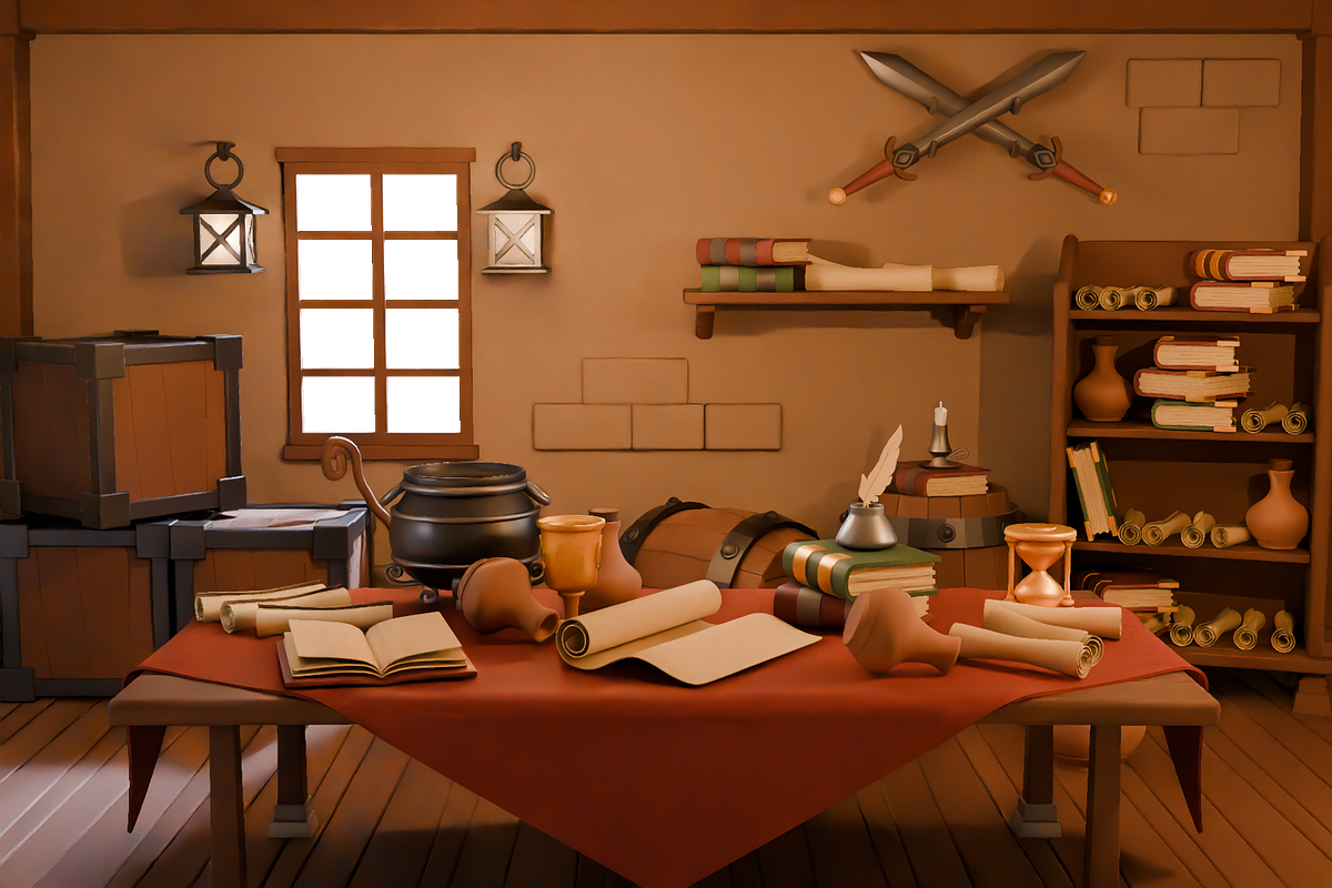 Medieval Basement Room 3D Scene, a Scene 3D Model by Dudukbersama (Photo 1 of 3)