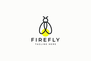 Firefly Logo Glowworm Beetle Firebug, a Branding & Logo Template by Signatoro