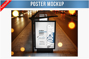 Bus Stop Poster Mockup at Night PSD, an Advertising Mockup by Bruno's Shop (Thumbnail 2 of 4)