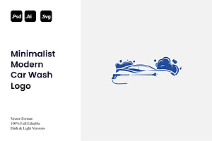 Minimalist Modern Car Wash Logo