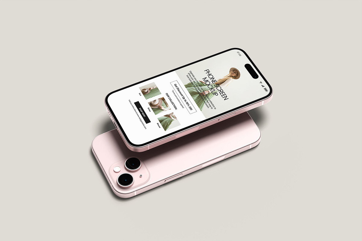 iPhone 15 Mockup, an iPhone Mockup by graphicsecond (Photo 2 of 5)