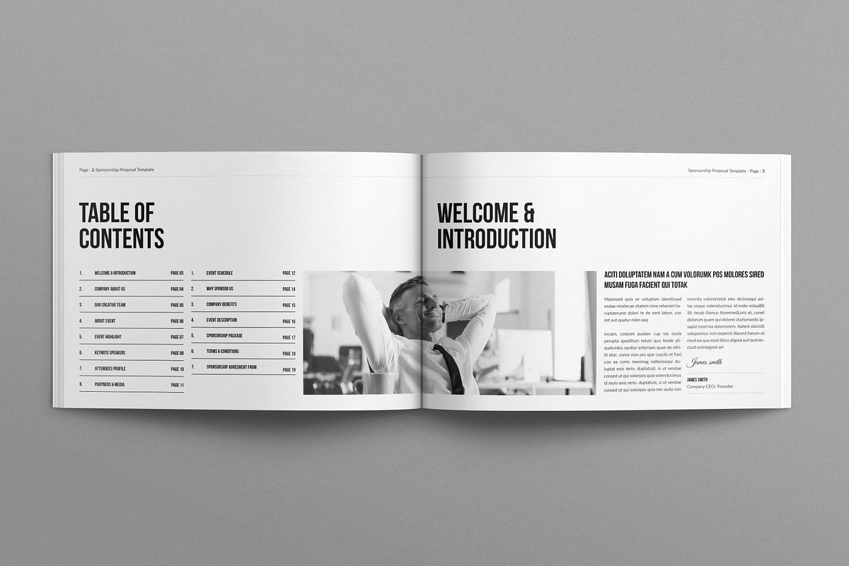 Sponsorship Proposal Template, a Brochure Template by E-Type (Photo 2 of 8)