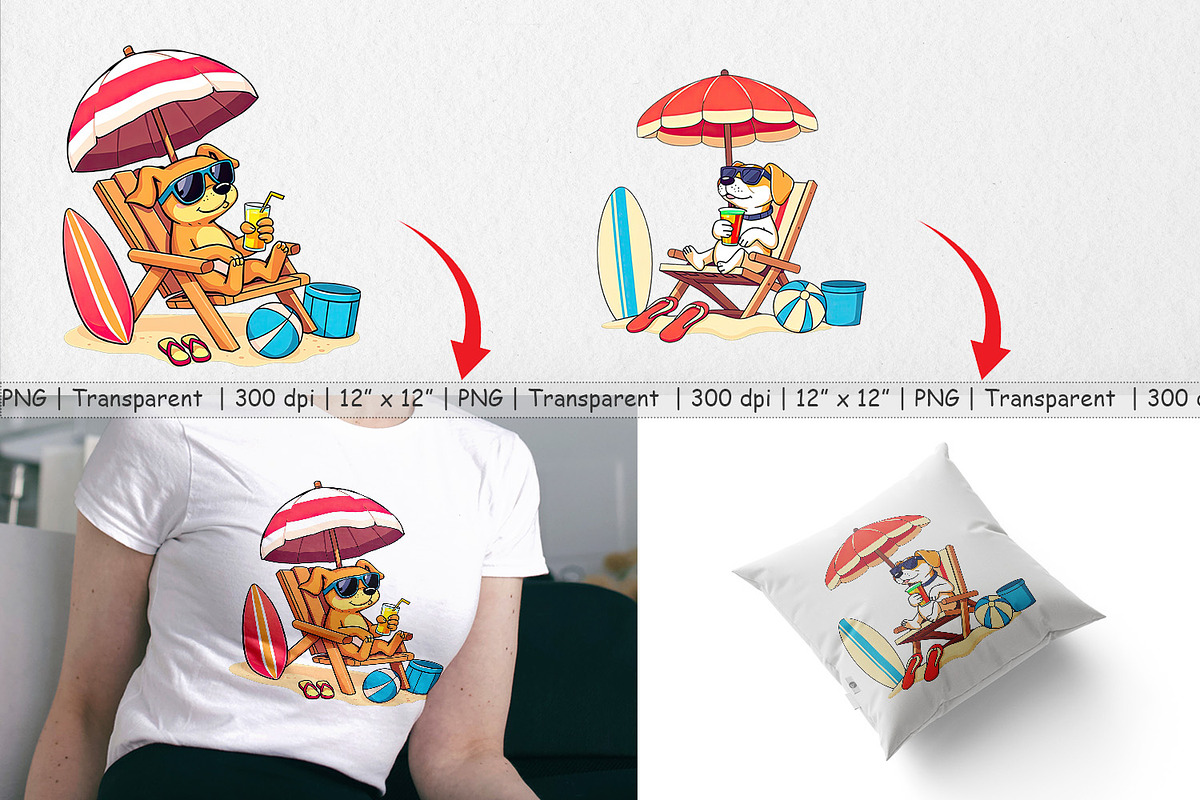 Summer Dog Clipart, a Graphic by Artnoy (Photo 3 of 5)