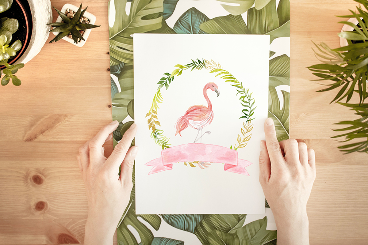 Pink Flamingo clipart, an Illustration by heyiamalice (Photo 8 of 13)
