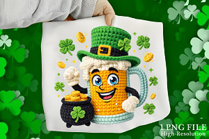 St. Patrick’s Day Crochet Beer Mug, an Illustration by Canvas Craft