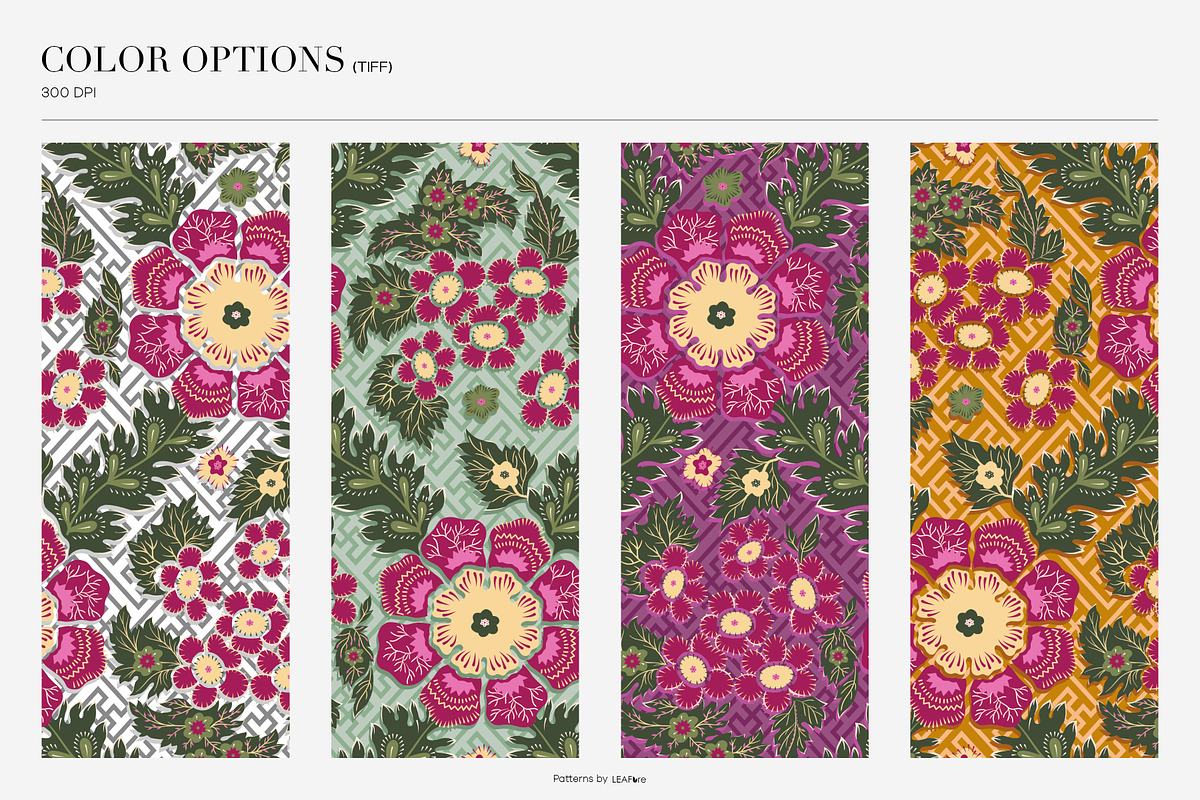 Lattice Rose Hand Illustrated Prints, a Pattern Graphic by LEAFure (Photo 2 of 10)