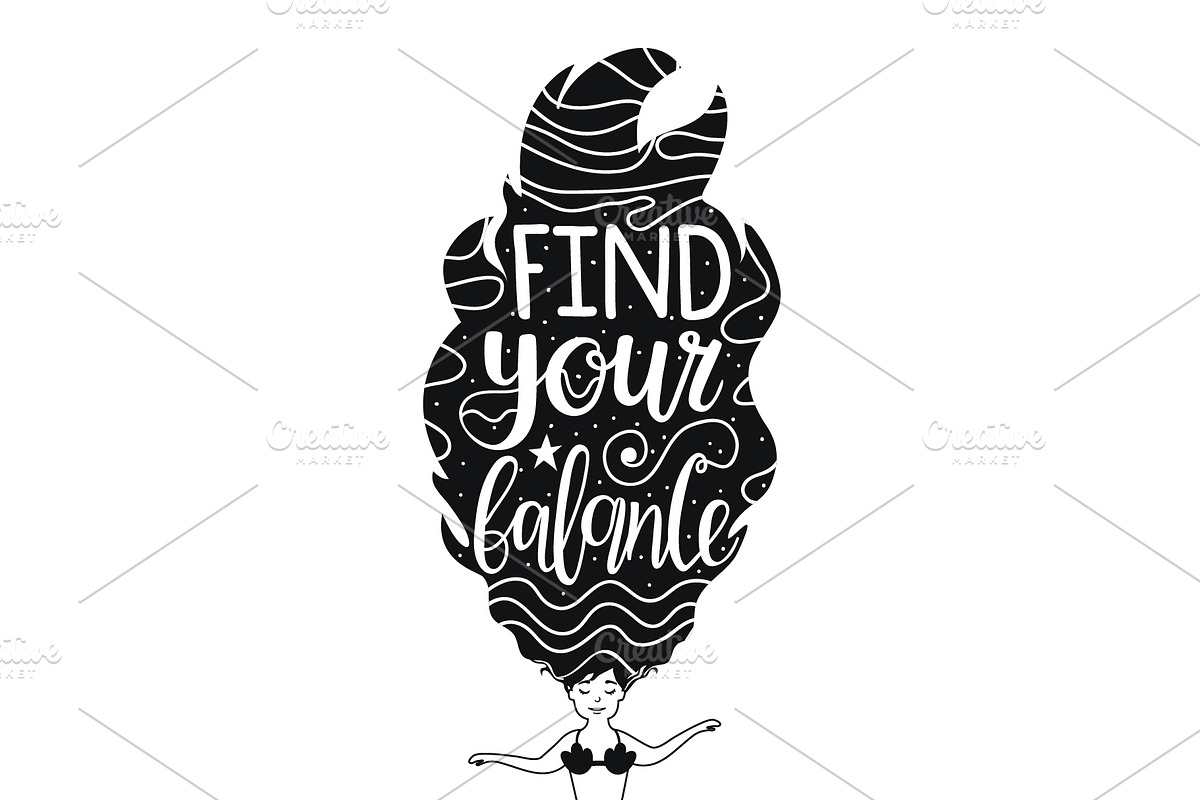 Vector mermaid 11 prints set, an Animal Illustration by JULYMILKS (Photo 6 of 7)
