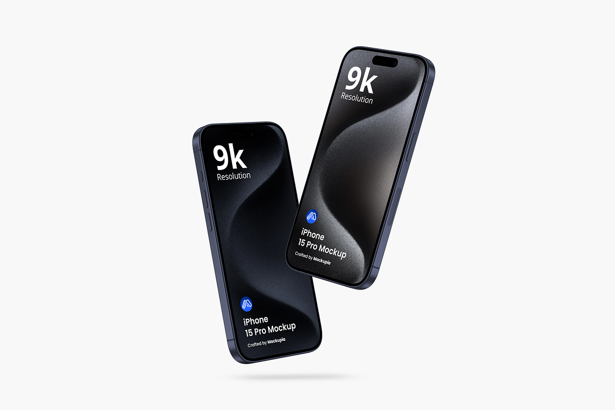 iPhone 15 Pro Mockups Vol 5, an iPhone Mockup by Mockupia (Photo 4 of 5)