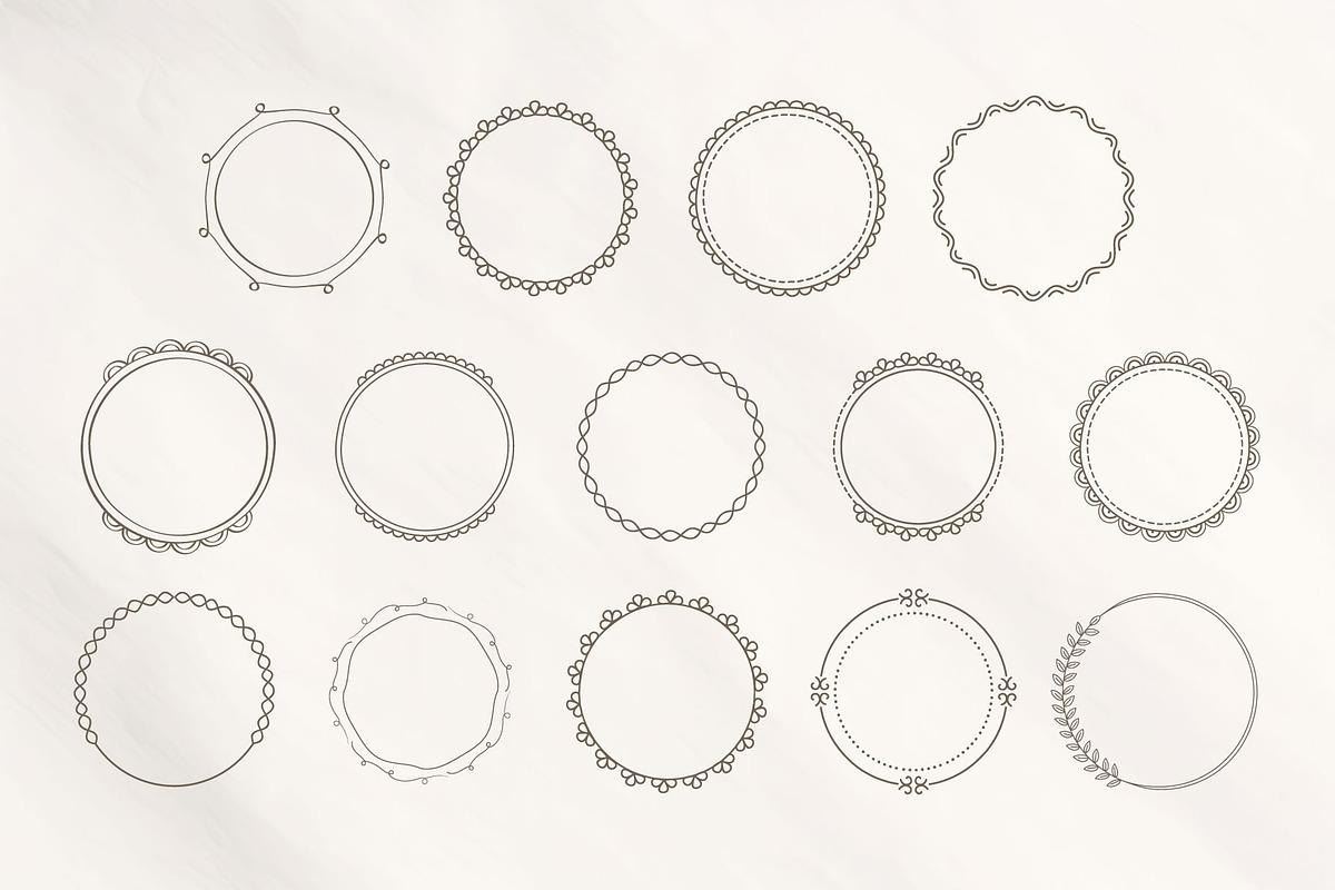 Hand Drawn Circle Frames, a Graphic by PixMarket