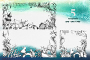 Nautical clip-art line-art graphic, an Animal Illustration by NATASHA CHU (Thumbnail 9 of 16)