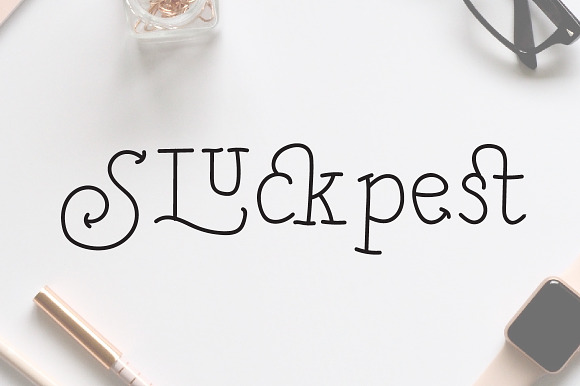 Sluckpest Font preview 6