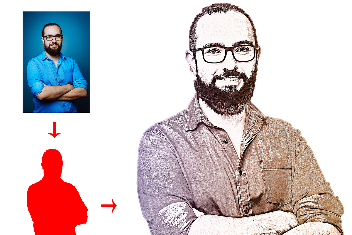 Realistic Line Drawing Ps Action, an Action Add-On by Studio Retouch