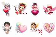Valentine Chibi Cupid PNG Clipart, a Person Illustration by KennedyStudio (Thumbnail 2 of 5)