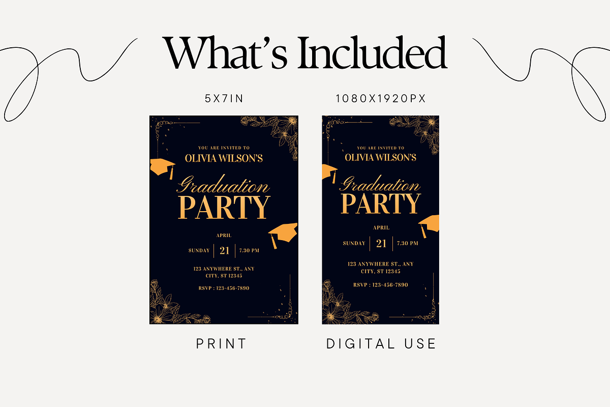 Graduation Party Invitations, an Invitation Template by Anna Design Studio (Photo 2 of 4)
