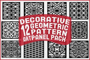 Black Geometric Pattern Panel SVG, an Object Graphic by jahid234