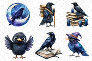 Watercolor Raven Clipart, an Illustration by Dream Creation (Thumbnail 3 of 5)