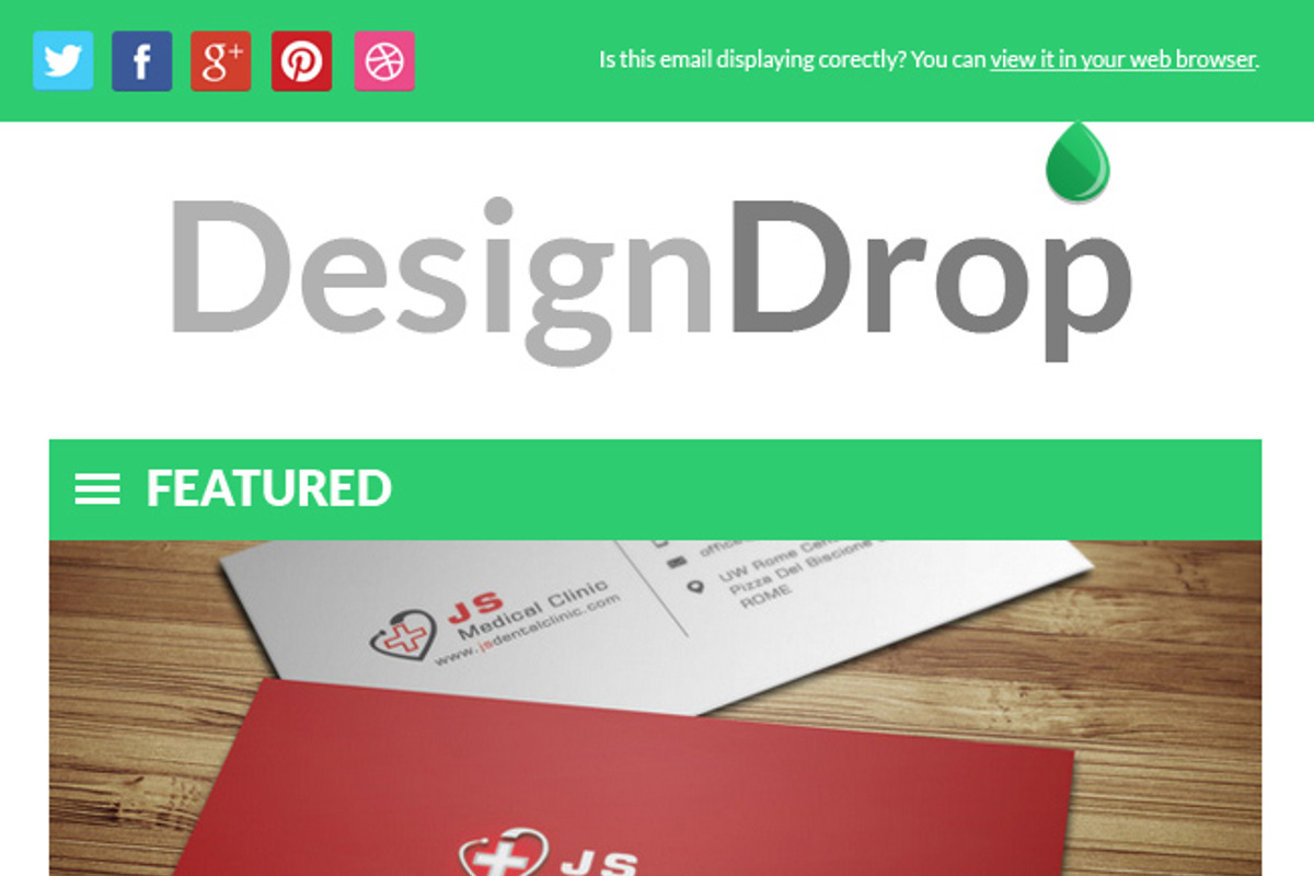 Flat Newsletter Template, a Websites & App Template by Crazyleaf (Photo 3 of 5)