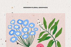 Abstract Modern Floral Graphics