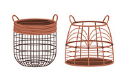 Modern wicker woven baskets set, an Object Illustration by Good Studio (Thumbnail 4 of 7)