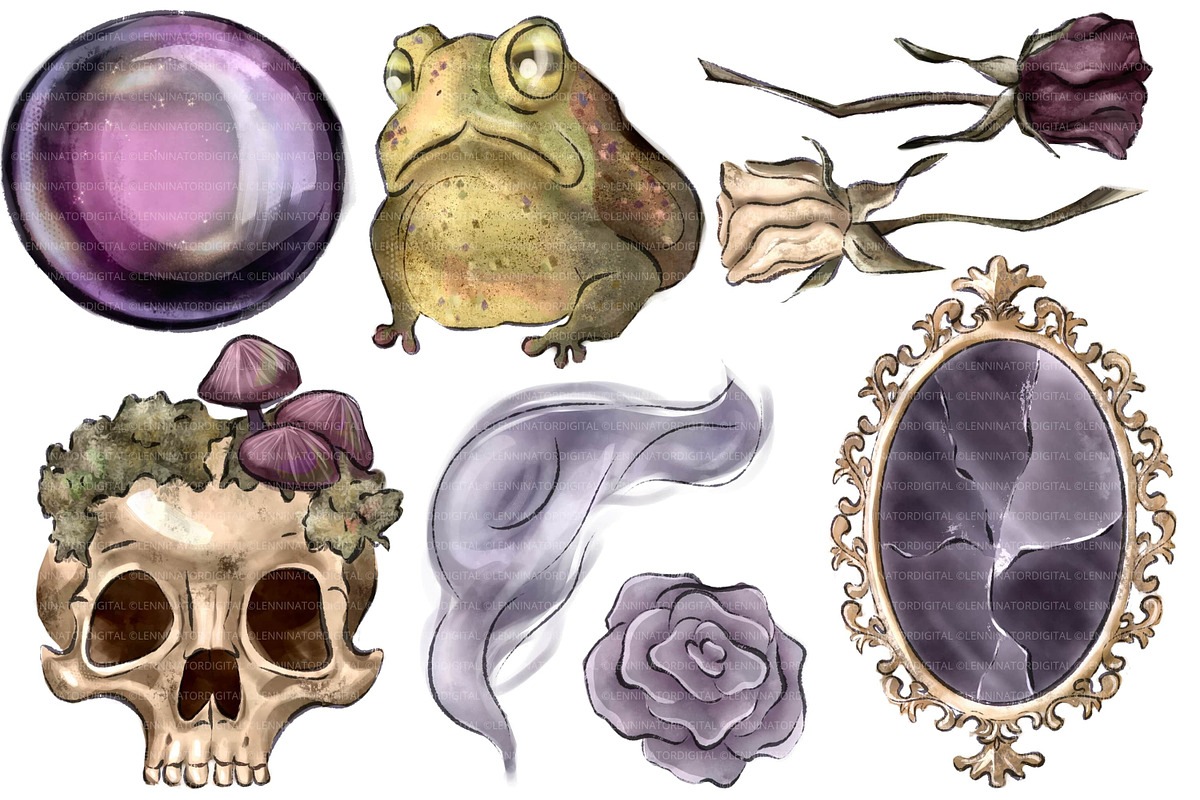 Dark Witch PNG Clipart, a Decorative Illustration by Lenninator Digital (Photo 7 of 10)