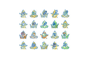 oil liquid yellow drop cooking icons, an Object Illustration by pikepicture