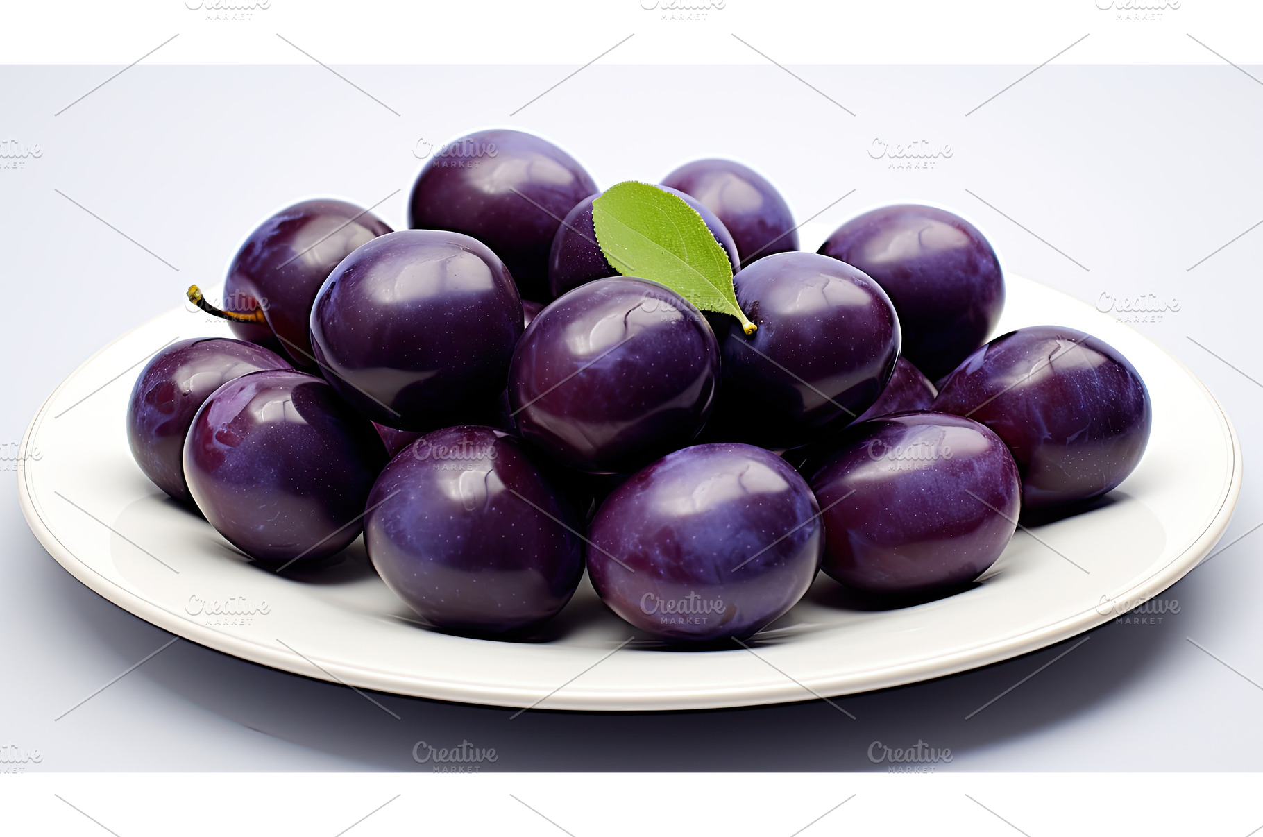 fresh purple plum isolated ai, a Beauty & Fashion Photo by pikepicture