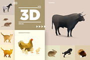 Polygonal Farm Animals, an Animal Illustration by blauananas (Thumbnail 3 of 6)