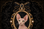 Sphynx Cat Locket Png, an Object Graphic by The Edit (Thumbnail 2 of 3)
