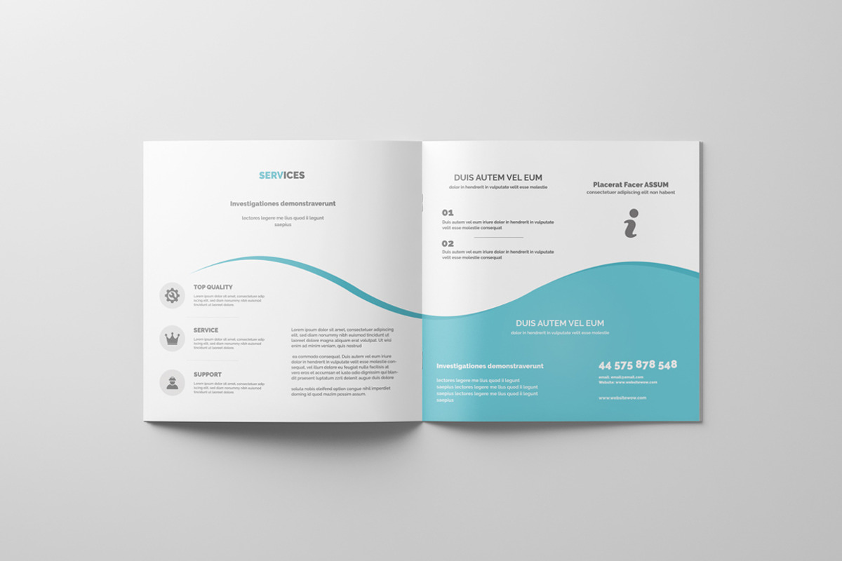 Square Business Bifold Brochure, a Brochure Template by Creative Shop (Photo 3 of 3)