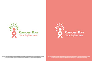 Cancer Day Logo Design Template