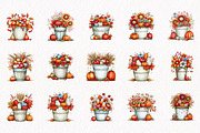 Harvest Bucket Watercolor Clipart, a Seasonal Illustration by fashionaddict (Thumbnail 3 of 7)