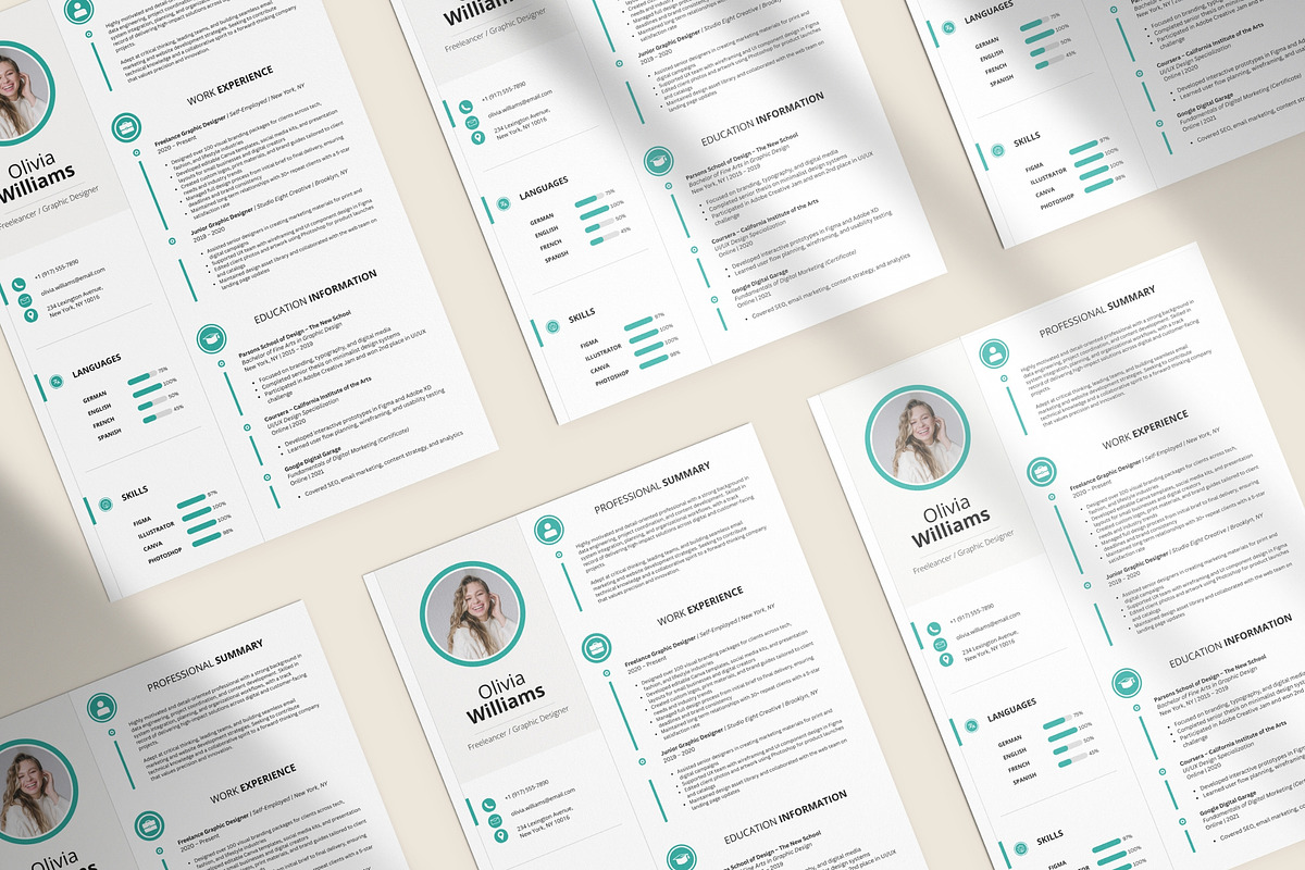 CV Resume Canva Template preview 8