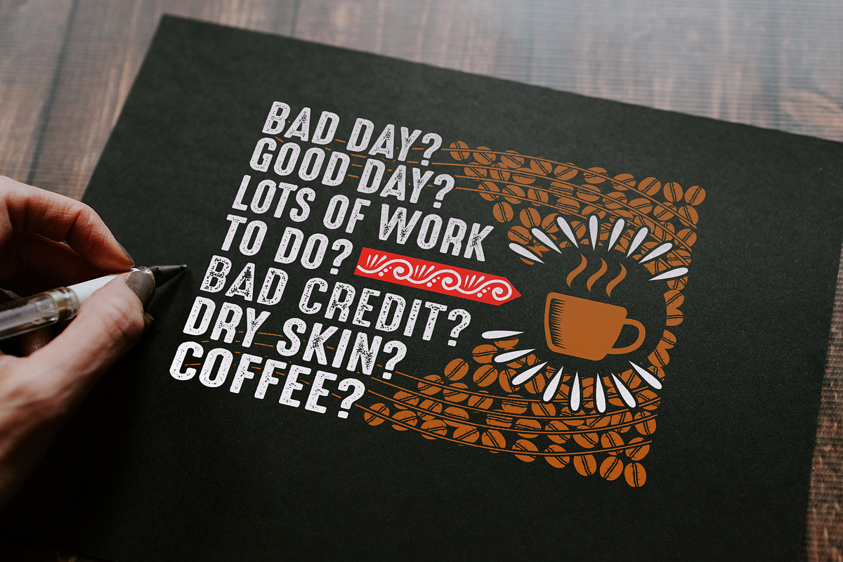 Coffee Quotes SVG Cutting Vol 4, a Decorative Illustration by Tosca Digital (Photo 3 of 5)