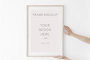 Wooden Frame Mockup Bundle., a Print Template by Kate Roubin (Thumbnail 4 of 9)
