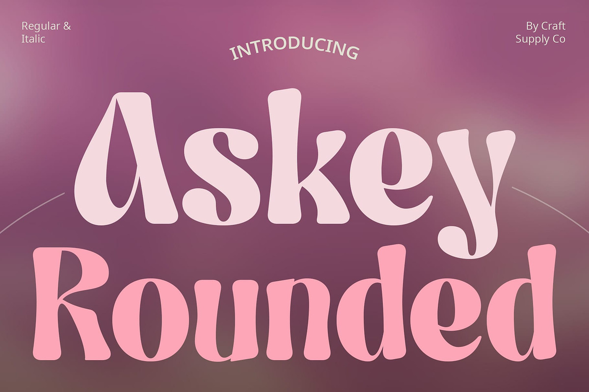 Askey Rounded, a Sans Serif Font by Craft Supply Co. (Photo 1 of 8)